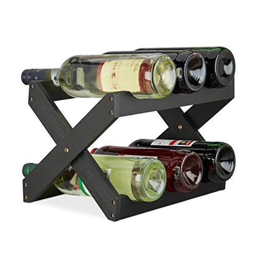 Suporte para Garrafas de Vinho RELAXDAYS Bambu Relaxdays - Suportes para vinhos - bambu, vinho
