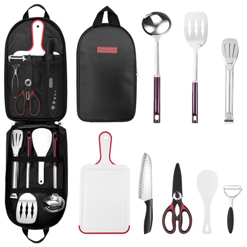 Conjunto de Cozinha para Campismo ODOLAND Preto Odoland - Conjuntos de utensílios de cozinha - 9 peças, campismo, preto