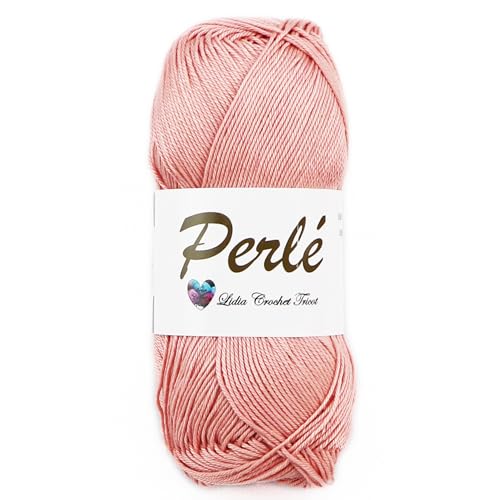 Fio para Tecido e Ganchos PERLÉ 4C (Branco - 50g) Lidia Crochet Tricot - Fibras para artesanato - fio, tecido, perlé, branco, 50g
