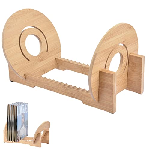 Suporte para Discos de Vinil SKRAUT HOME Bamboo a-r - Prateleiras industriais - bambu, preto, 50 vinis