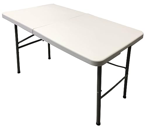 Mesa de Centro HOMELUX Dobrável (Resina - Branco - 122x61x74cm) HOMELUX - Móveis de exterior - dobrável, resina, branco, 122x61x74cm