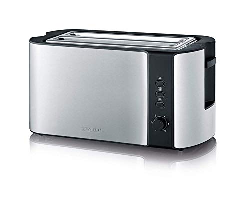 Torradeira SEVERIN At-2590 (Capacidade: 0.5 kg - 1400 W) Severin - Torradeiras - tostador, 4 fatias, descongelamento, recarregamento, aço inox