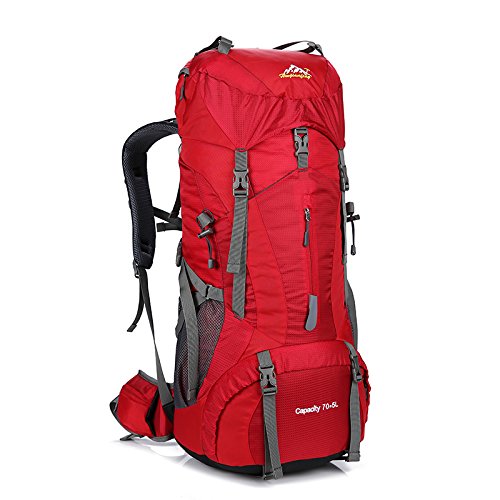 Mochilas para Montanha OMEPS 70L (Preto - Poliéster) GAXIO - Mochilas - 70 l, poliéster, compartimento tablet, fecho éclair