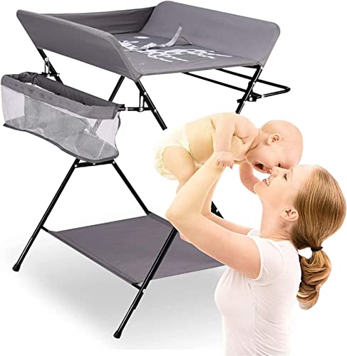 Mudador Bebé Portátil e Dobrável com Rodas HUOLE - Móveis para bebês e crianças pequenas - portátil, dobrável, rodas, transportável