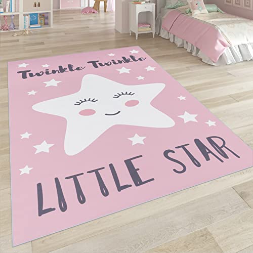 Tapete de Criança PACO HOME (Rosa - Algodão - 120 x 160 cm) Paco Home - Tapetes - rosa, algodão, 120x160 cm