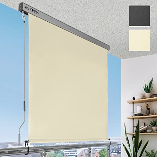 Toldo de Exterior SOL ROYAL MS5 (Bege - 140x250 cm) sellvin AG - Revestimento - aço poliéster, revestimento PU hidrófogo, manivela alumínio, proteção UV