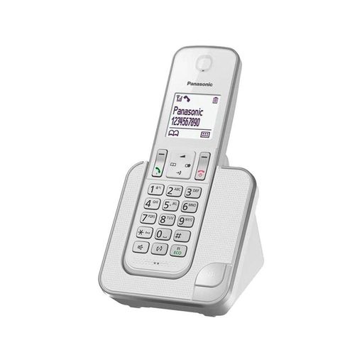 Telefone sem fio PANASONIC KX-TGD310 Preto, prateado Panasonic - Telemóveis - sem fio, lcd, visor retroiluminado, 128x64