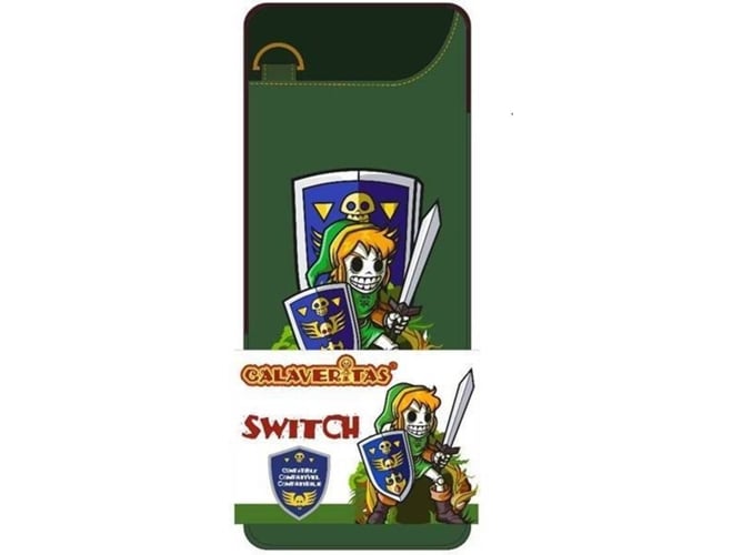 Bolsa Nintendo Switch Zelda Calaveritas Slim Indeca - Acessórios para console de jogo portátil - nintendo switch, zelda, bolsa