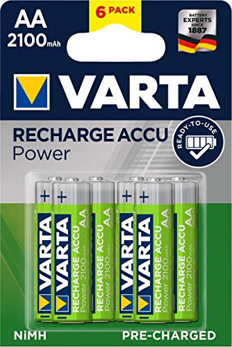 Pilhas Recarregáveis VARTA ACCU POWER AAA Varta - Baterias de uso geral - recarregáveis, nimh, 2100 mAh, não-mergulháveis