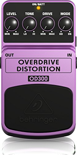 Pedal BEHRINGER OD300 Overdrive Distortion Behringer - Processadores de efeitos - 2 modos, compacto, 9V, PSU-SB