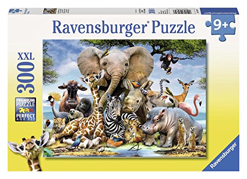 Puzzle 2D RAVENSBURGER Amigos Africanos (300 peças) Ravensburger - Quebra-cabeças de encaixar - 300 peças, madeira, cartão de alta qualidade, bordas arredondadas