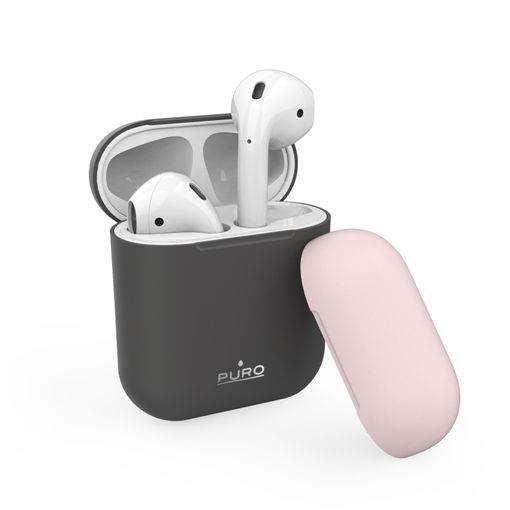 Capa AirPods PURO COQSILARPDCAPDG Cinzento PURO - Acessórios de fone de ouvido e headset - airpods, cinzento