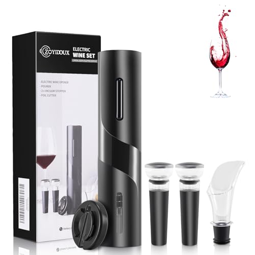 Conjunto de Abertura de Vinho Elétrico com 4 Peças ZOYIDOUX - Conjuntos de ferramentas para coquetel e barware - elétrico, 4 peças, abs + alumínio