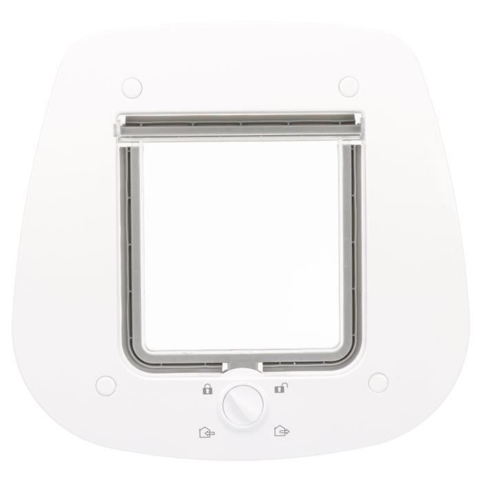Gato TRIXIE Gato com Porta Vidro Branca e Cinza TRIXIE - Portas para animais de estimação - gato, porta vidro, branca, cinza