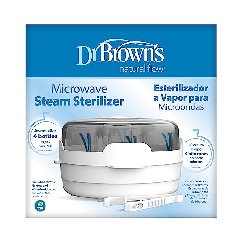 Esterilizador Vapor DR BROWNS (Branco - 10x10cm) Bebe Innova - Aquecedores e esterilizadores de biberões - vapor, microondas, esterilizador