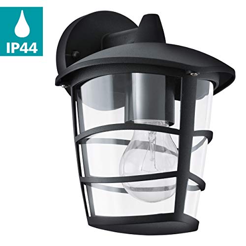 Candeeiro Exterior de Parede EGLO Aloria Down Preto 225 mm EGLO - Luminárias de parede - exterior, parede, eglo, Aloria Down, preto