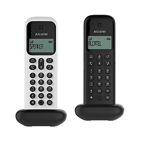 Telefone sem fio ALCATEL Dect D285 Duo - Preto + Branco ALCATEL - Telefones com fios - sem fio, dual, preto branco
