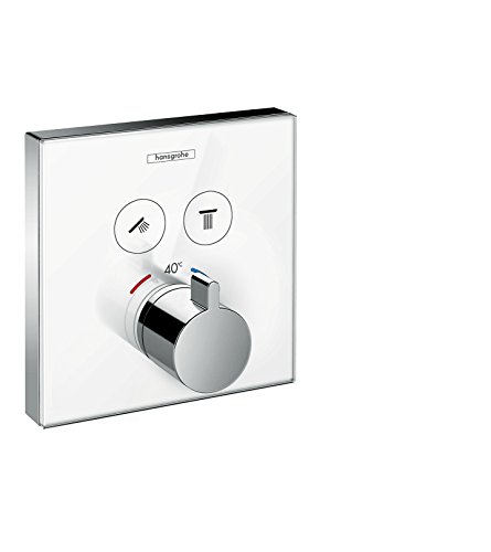 Torneira para Casa de Banho HANSGROHE ShowerSelect Glass 15738400 Hansgrohe - Manípulos e controles de torneira - branco, vidro temperado