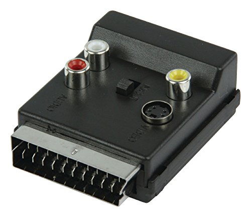 Adaptador VALUELINE (SCART - 60 Pin, RCA e SVHS - Preto) Valueline - Adaptadores de cabos de áudio e vídeo - scart, 21 pinos, RCA, svhs
