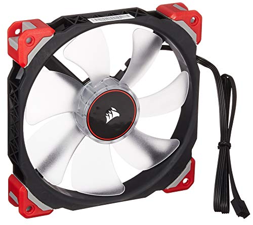Corsair Airflow Ml140 Pro Led Caixa de Computador Ventoinha 14 Cm Preto Vermelho Corsair - Peças de refrigeração de sistema de computador - corsair airflow ml140 pro led, caixa de computador, ventoinha 14 cm, preto/vermelho
