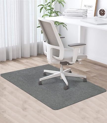 Tapete de Proteção para Escritório 90X120Cm Cinza Escuro PERMUST - Tapetes para cadeiras - antideslizante, fibra poliéster, proteção, fácil limpar