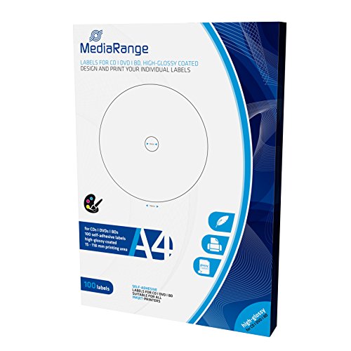Etiquetas Autocolantes MEDIARANGE MRINK132 MediaRange - Papel de impressora e copiadora - brilhante, premium, alta qualidade, 15-118mm