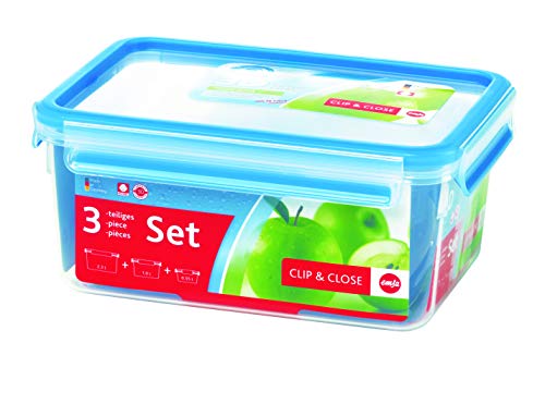 Caixa de Conservação EMSA Clip & Close Emsa - Recipientes de armazenamento de alimentos - plástico, 1 l, 0,5 L, 2,3 L