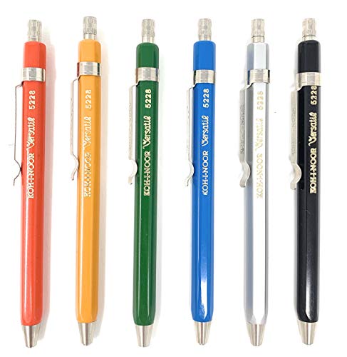 Conjunto de 6 Mini-Minas e Portaminas KOH-I-NOOR (Recondicionado Como Novo) Koh-I-Noor - Lápis - mini-minas, portaminas, reconhecido como novo