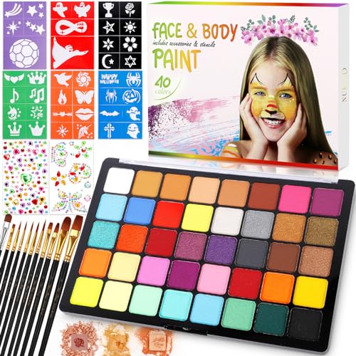 Kit de pintura facial e corporal para crianças POWZOO POWZOO - Banho e corpo - pintura facial, corporal, crianças