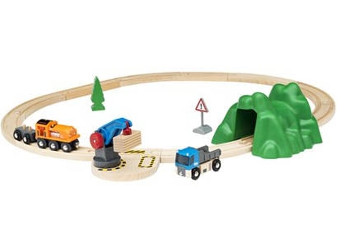 BRIO - 53.033.878 Conjunto de brinquedos para crianças BRIO - Comboios de brincar e conjuntos de comboios - comboio, grua, camião, sinalização