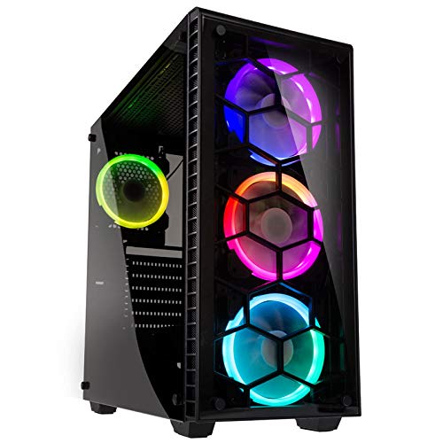 Caixa para Computador Kolink Observatory | Preto Kolink - Componentes de computador - midi tower, painel lateral, vidro temperado, 4 ventiladores rgb