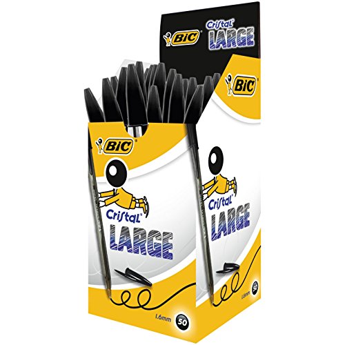 Esferográfica Rollerball BIC Cristal Large Preto BIC - Canetas - preto, resistente à água
