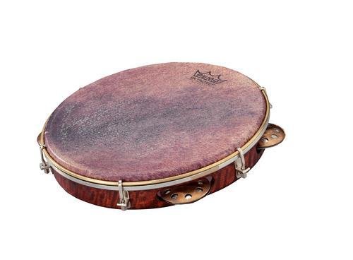 Bateria REMO GLOBAL Frame Drum & Tambourine Remo - Percussão manual - 18 alavancas, 2 tambores, couro natural