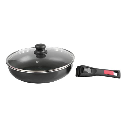 Frigideira Sitram 712380 | Preto, Inox (Acessórios de cozinha) Sitram - Frigideiras de saltear - inox, preto, cozinha