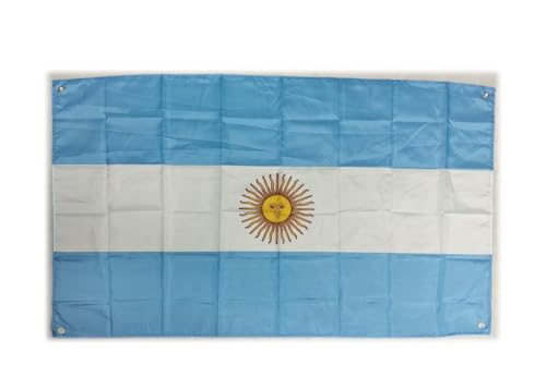 Bandeiropara Argentino Tamanho Grande 150 X 90 Cm Poert2a3321sdw3 - Bandeiras e cataventos - 150 x 90 cm, 4 anéis, tecido 100% poliéster, resistente