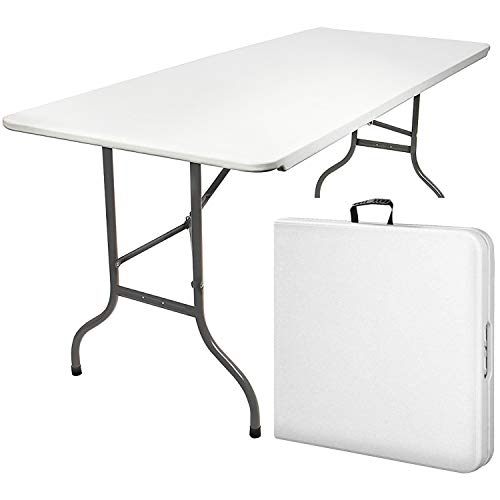 Mesa de Campismo MAXX GARDEN Dobrável (Branco) MaxxTools bv - Mesas dobráveis - dobrável, aço, plástico, fecho automático