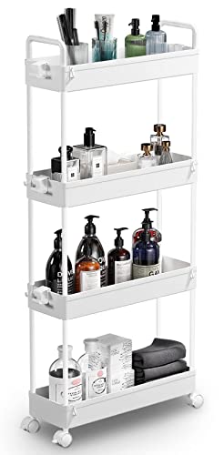 Carrinho de Arrumação SOLEJAZZ 4 Níveis (Plástico - Branco) SOLEJAZZ - Organizadores de cozinha - 4 níveis, plástico, branco