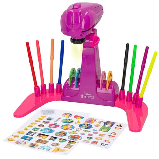 Disney Princess Projetor de brinquedo c/luz para calcar e desenhar Colorbaby COLORBABY - Brinquedos de arte e desenho - projetor, luz, colorir, marcadores