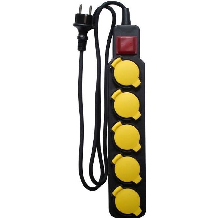 Extensão Elétrica DURONIC IP44 com Interruptor e Tomada Giratória ZENITECH - Interruptores elétricos - ip44, interruptor, tomada giratória, exterior