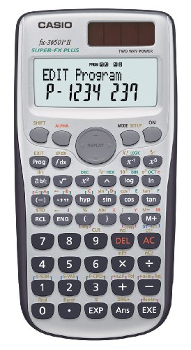 Calculadora de Mesa CASIO FX-3650PII-SG Prateado Casio - Calculadoras - iluminação, visor incorporado, calculadora prateada, 2 linhas