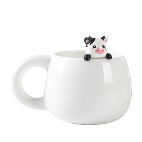 Caneca ITOTAL Cow (Vermelho - 9.5 x 8.3 cm) I-TOTAL - Cozinha & sala de jantar - cerâmica, 350 ml, sem bico, vermelho