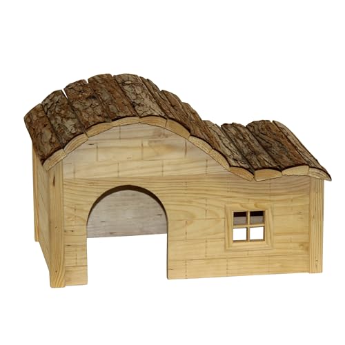 Casas para Roedores KERBL Nature (Castanho - 30 x 20 x 20 cm) KERBL - Habitats e gaiolas para pequenos animais - madeira, montável, 30x20x20 cm, porta