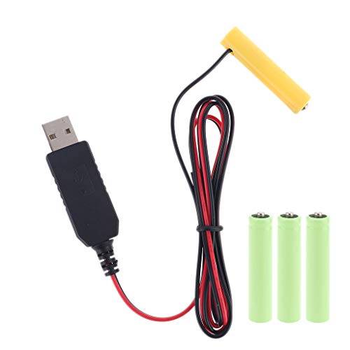 Adaptador para Bateria 1-4 Peças 1,2V NiMH AAA Recarregável FENOHREFE - Baterias - recarregável, 12V, preto
