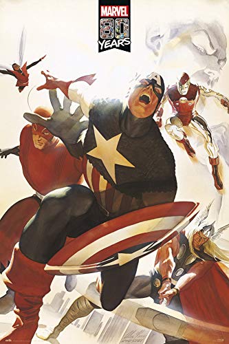 Póster ERIK EDITORES Los Vengadores 80 Aniversario (40 x 60 cm) Marvel - Pósteres, impressões e arte visual - poster, erik editores, los vengadores, 80 aniversário, 40 x 60 cm