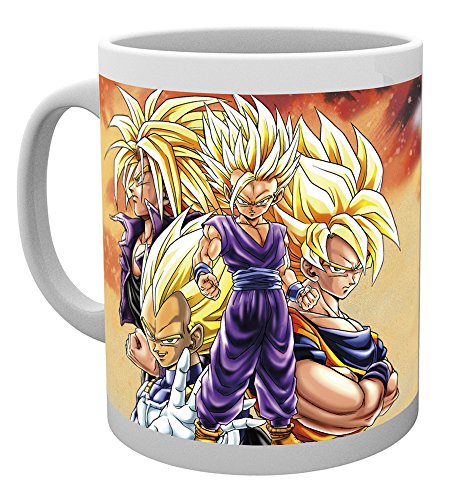 Caneca de viagem GB EYE Super Saiyans Dragon Ball Z GYE - Canecas - cerâmica, 320 ml, licença oficial, dragon ball z