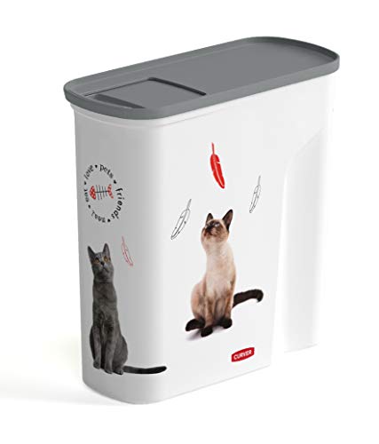 Comedouro para Gato CURVER (Branco - Plástico - 6 L) Curver - Recipientes de comida para animais de estimação - branco, plástico, 6 L