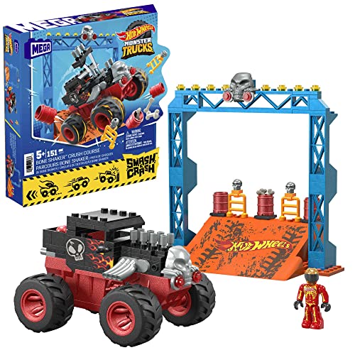 Pista de Carros MEGA CONSTRUX Hot Wheels Monster Trucks Bone Shaker Hot Wheels - Conjuntos de brinquedos - pista, carros, mega construx, Hot Wheels, monster trucks, bone shaker