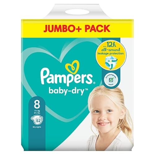 Fraldas PAMPERS Tamanho 8 (Tam: 14-15 kg) (52 Unidades) Procter & Gamble - Roupa interior - tamanho 8, 14-15 kg, 52 unidades