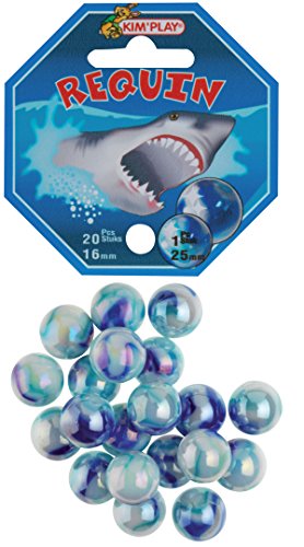 Conjunto de Bolas KIM PLAY 20 + 1 Calotes Requin KIM PLAY - Berlindes - 20 bolas, calote, requins, encher