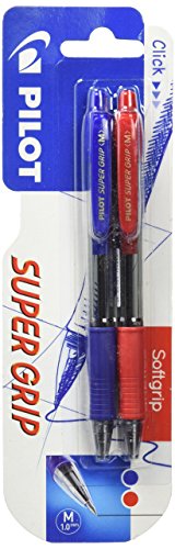 Esferográfica PILOT Super Grip (Azul e Vermelho) Pilot - Canetas - mecanismo retrátil, suporte ergonómico, tinta à base de óleo